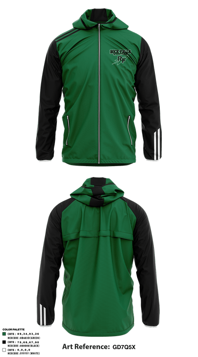 Rock Falls High School Wrestling 753561 Windbreaker - 1