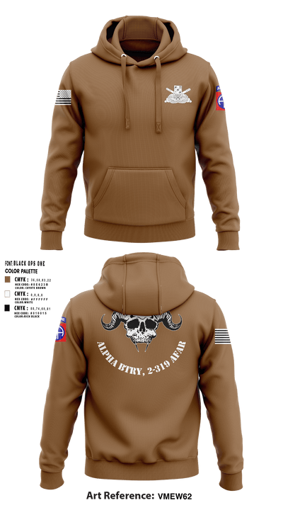 ALPHA BTRY, 2-319th AFAR 68475694 Hoodie - 2