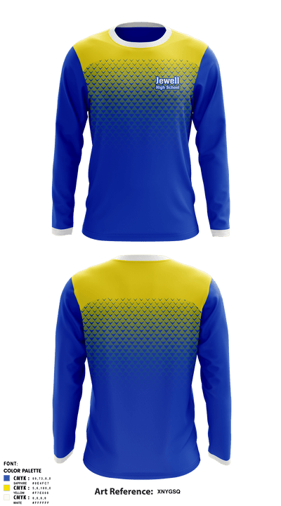 Jewell High School 98009347 Long Sleeve Performance Shirt - 1