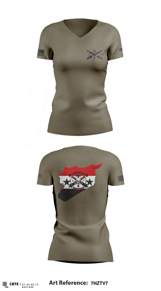 Women's Short Sleeve Vneck Shirt, HHB 2-114 FA (FIST), Army, Teamtime, Team time, sublimation, custom sports apparel, team uniforms, spirit wear, spiritwear, sports uniforms, custom shirts, team store, custom team store, fundraiser sports, apparel fundraiser