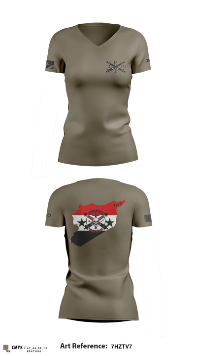 HHB 2-114 FA (FIST) 66604397 Women's Short Sleeve V-neck Shirt - 2