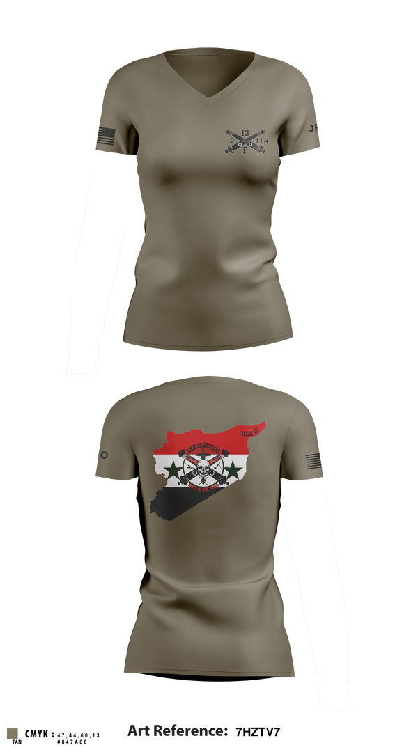 Women's Short Sleeve Vneck Shirt, HHB 2-114 FA (FIST), Army, Teamtime, Team time, sublimation, custom sports apparel, team uniforms, spirit wear, spiritwear, sports uniforms, custom shirts, team store, custom team store, fundraiser sports, apparel fundraiser