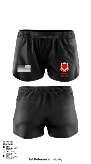 Women's Shorts, 302nd EN CO, Army, Teamtime, Team time, sublimation, custom sports apparel, team uniforms, spirit wear, spiritwear, sports uniforms, custom shirts, team store, custom team store, fundraiser sports, apparel fundraiser