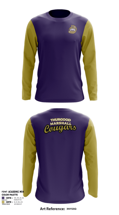 Thurgood Marshall Cougars 55280380 Long Sleeve Shooting Shirt - 2