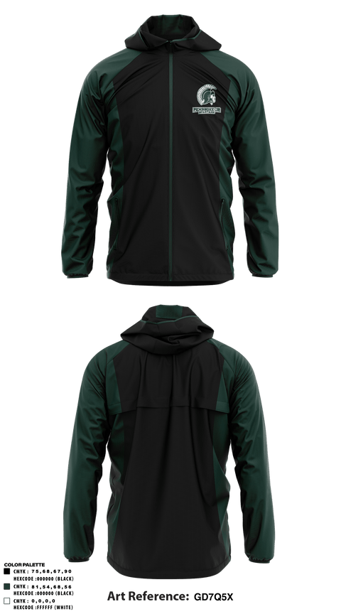 Windbreaker, Pembroke Jr Spartans Cheer, School Spirit Store, Teamtime, Team time, sublimation, custom sports apparel, team uniforms, spirit wear, spiritwear, sports uniforms, custom shirts, team store, custom team store, fundraiser sports, apparel fundraiser