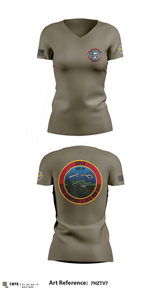 Women's Short Sleeve Vneck Shirt, A Co, 2-13th AVN REGT, , Teamtime, Team time, sublimation, custom sports apparel, team uniforms, spirit wear, spiritwear, sports uniforms, custom shirts, team store, custom team store, fundraiser sports, apparel fundraiser