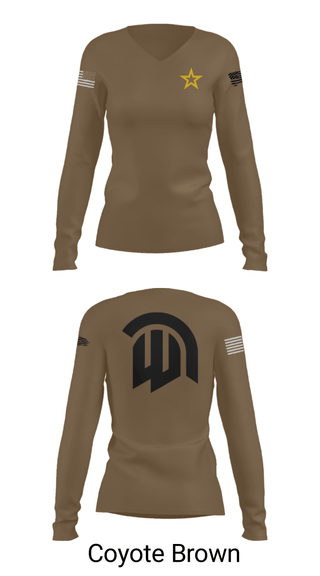 Women's Long Sleeve Vneck Shirt, , Army, Teamtime, Team time, sublimation, custom sports apparel, team uniforms, spirit wear, spiritwear, sports uniforms, custom shirts, team store, custom team store, fundraiser sports, apparel fundraiser