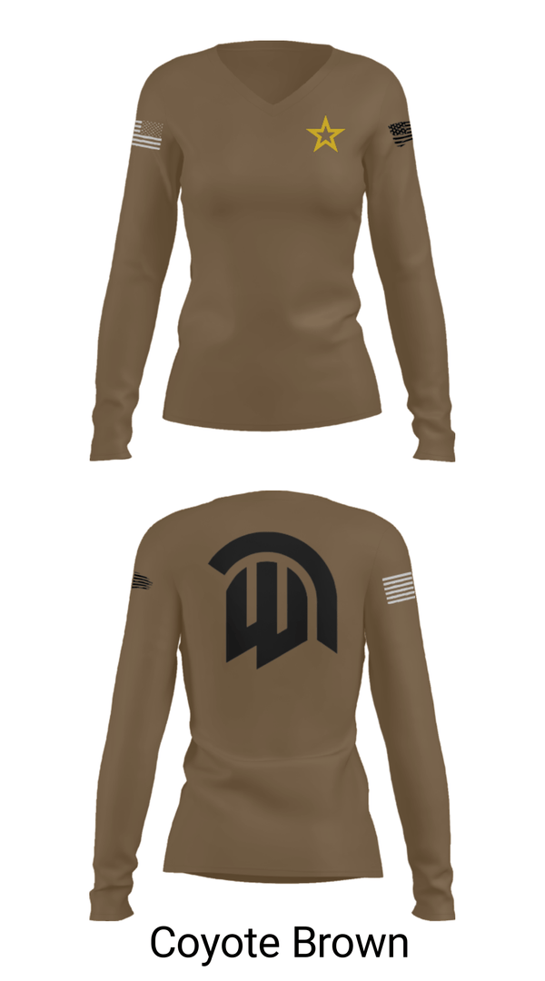 Women's Long Sleeve Vneck Shirt, , Army, Teamtime, Team time, sublimation, custom sports apparel, team uniforms, spirit wear, spiritwear, sports uniforms, custom shirts, team store, custom team store, fundraiser sports, apparel fundraiser