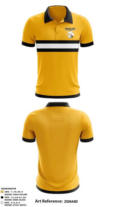 Crescent High School Golf 66610838 Short Sleeve Performance Polo - 1