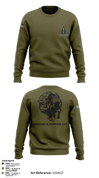 Crew Neck Sweatshirt, 3rd SFAB, Army, Teamtime, Team time, sublimation, custom sports apparel, team uniforms, spirit wear, spiritwear, sports uniforms, custom shirts, team store, custom team store, fundraiser sports, apparel fundraiser