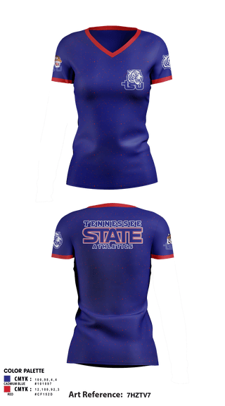 Women's Short Sleeve Vneck Shirt, Tennessee State University Cheer, Cheer, Teamtime, Team time, sublimation, custom sports apparel, team uniforms, spirit wear, spiritwear, sports uniforms, custom shirts, team store, custom team store, fundraiser sports, apparel fundraiser