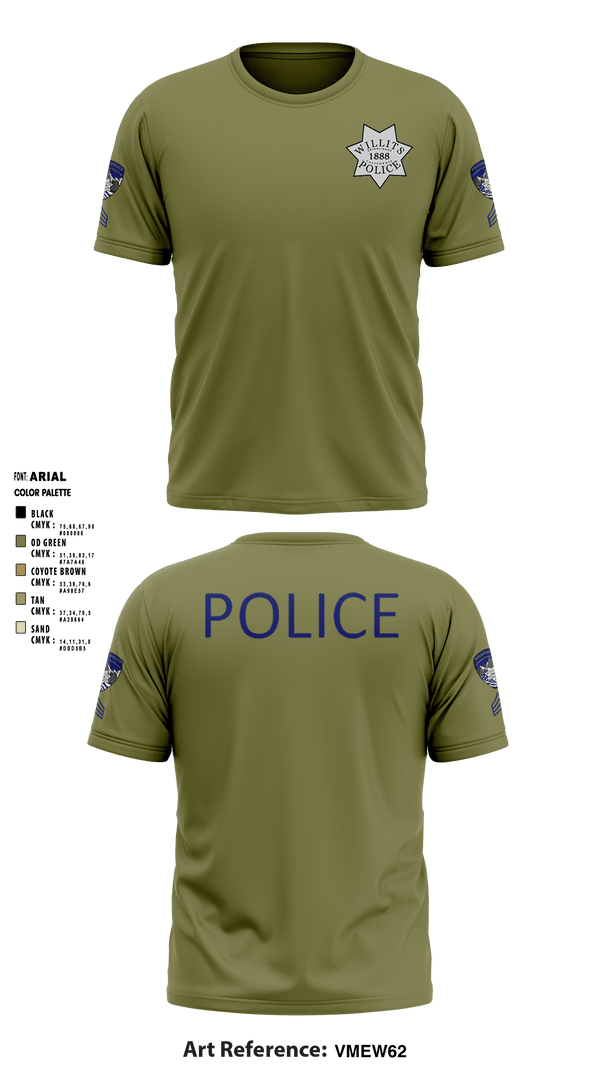 Short Sleeve Performance Shirt, Willits Little Lake JRTF, Police, Teamtime, Team time, sublimation, custom sports apparel, team uniforms, spirit wear, spiritwear, sports uniforms, custom shirts, team store, custom team store, fundraiser sports, apparel fundraiser