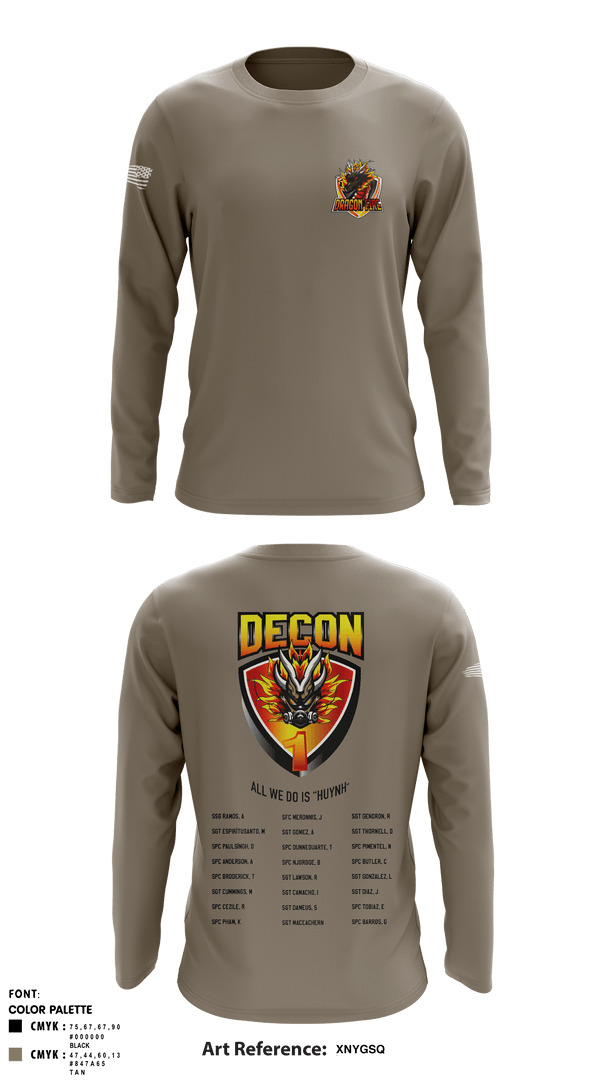 Long Sleeve Performance Shirt, 272 Chemical Company Decon 1, National Guard, Teamtime, Team time, sublimation, custom sports apparel, team uniforms, spirit wear, spiritwear, sports uniforms, custom shirts, team store, custom team store, fundraiser sports, apparel fundraiser