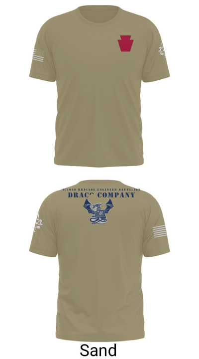 D Co 103rd BEB 81673350 Short Sleeve Performance Shirt - 36