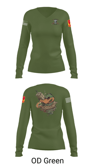Women's Long Sleeve Vneck Shirt, , Army, Teamtime, Team time, sublimation, custom sports apparel, team uniforms, spirit wear, spiritwear, sports uniforms, custom shirts, team store, custom team store, fundraiser sports, apparel fundraiser