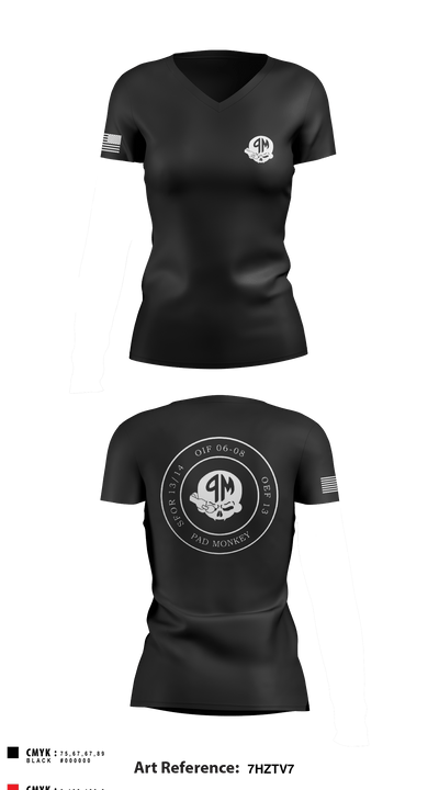 449th 84636550 Women's Short Sleeve V-neck Shirt - 1