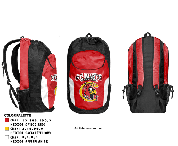 Gear Bag, Saint Mary's High School Wrestling, Wrestling, Teamtime, Team time, sublimation, custom sports apparel, team uniforms, spirit wear, spiritwear, sports uniforms, custom shirts, team store, custom team store, fundraiser sports, apparel fundraiser