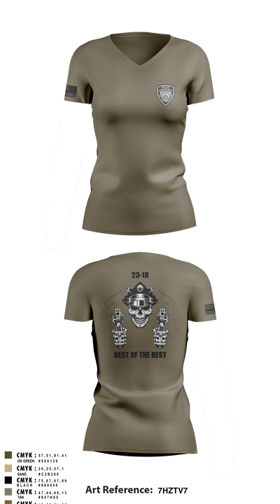 23-18 41923106 Women's Short Sleeve V-neck Shirt - 5
