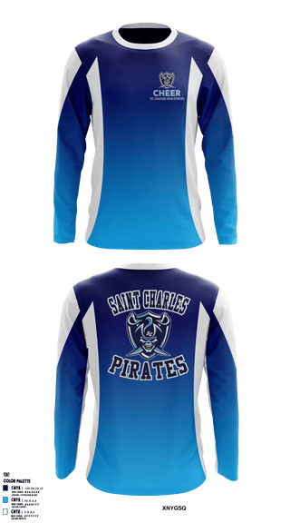 Long Sleeve Performance Shirt, Saint Charles High School Cheer, Cheer, Teamtime, Team time, sublimation, custom sports apparel, team uniforms, spirit wear, spiritwear, sports uniforms, custom shirts, team store, custom team store, fundraiser sports, apparel fundraiser