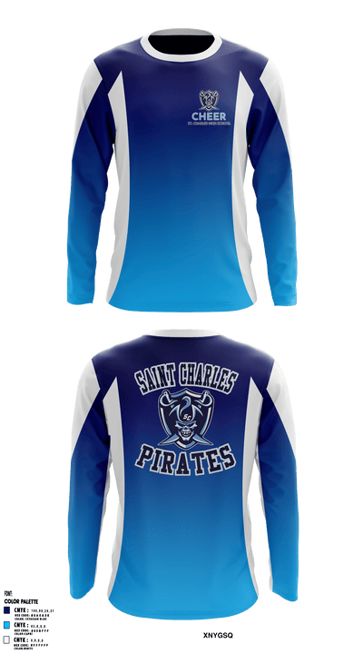 Saint Charles High School Cheer 82720788 Long Sleeve Performance Shirt - 1
