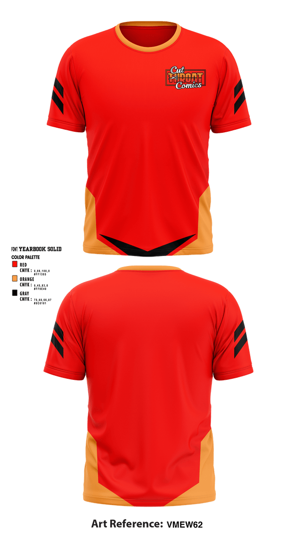 Short Sleeve Performance Shirt, Cut Throat Comics, , Teamtime, Team time, sublimation, custom sports apparel, team uniforms, spirit wear, spiritwear, sports uniforms, custom shirts, team store, custom team store, fundraiser sports, apparel fundraiser