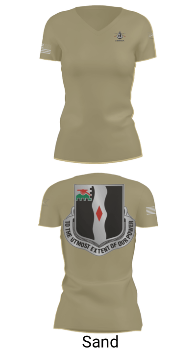 3rd Battalion 60th infantry Regiment River Raiders 94205182 Women's Short Sleeve V-neck Shirt - 44