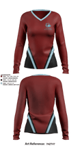Baldwin High School 30634360 Women's Long Sleeve V-neck Shirt - 3