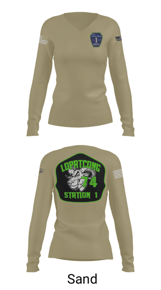 Women's Long Sleeve Vneck Shirt, , Fire Department, Teamtime, Team time, sublimation, custom sports apparel, team uniforms, spirit wear, spiritwear, sports uniforms, custom shirts, team store, custom team store, fundraiser sports, apparel fundraiser
