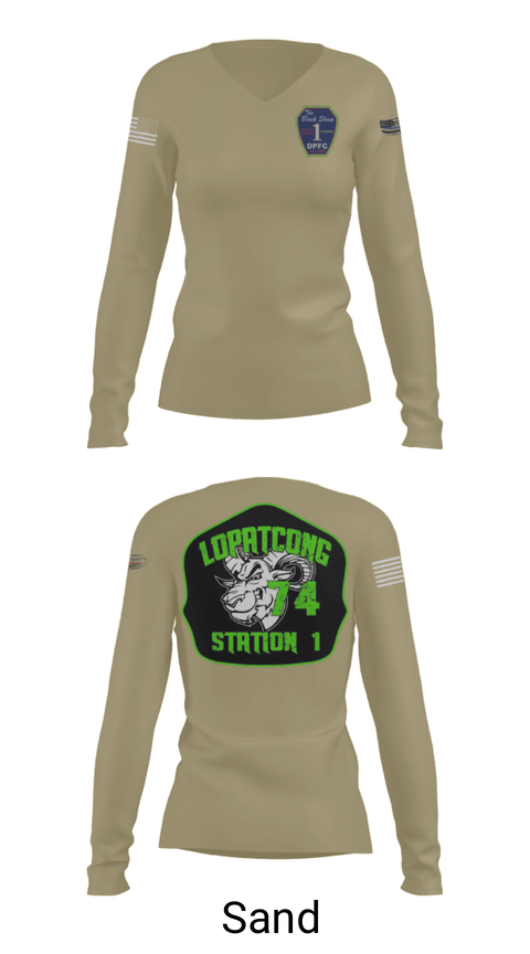 Women's Long Sleeve Vneck Shirt, , Fire Department, Teamtime, Team time, sublimation, custom sports apparel, team uniforms, spirit wear, spiritwear, sports uniforms, custom shirts, team store, custom team store, fundraiser sports, apparel fundraiser