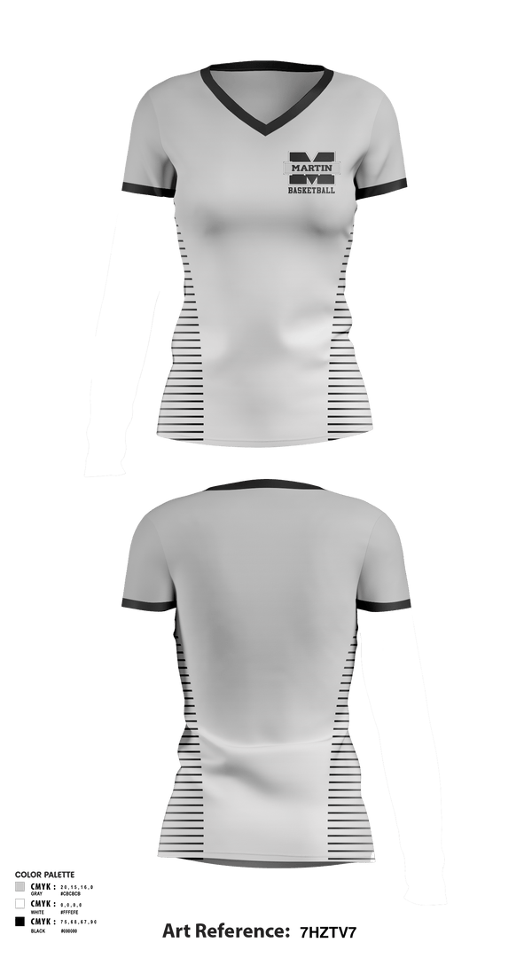 Women's Short Sleeve Vneck Shirt, Martin County High School Women's Basketball, Women's Basketball, Teamtime, Team time, sublimation, custom sports apparel, team uniforms, spirit wear, spiritwear, sports uniforms, custom shirts, team store, custom team store, fundraiser sports, apparel fundraiser