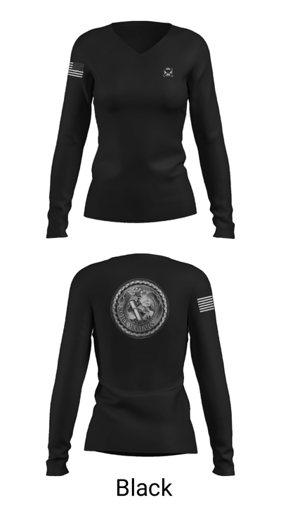 HHC Mortars, 2-505 PIR 68912099 Women's Long Sleeve V-neck Shirt - 48
