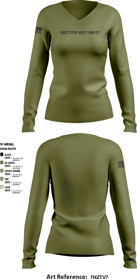 Women's Long Sleeve Vneck Shirt, , Coast Guard, Teamtime, Team time, sublimation, custom sports apparel, team uniforms, spirit wear, spiritwear, sports uniforms, custom shirts, team store, custom team store, fundraiser sports, apparel fundraiser
