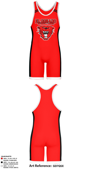 Wrestling Singlet, El Dorado High School Wrestling, Wrestling, Teamtime, Team time, sublimation, custom sports apparel, team uniforms, spirit wear, spiritwear, sports uniforms, custom shirts, team store, custom team store, fundraiser sports, apparel fundraiser