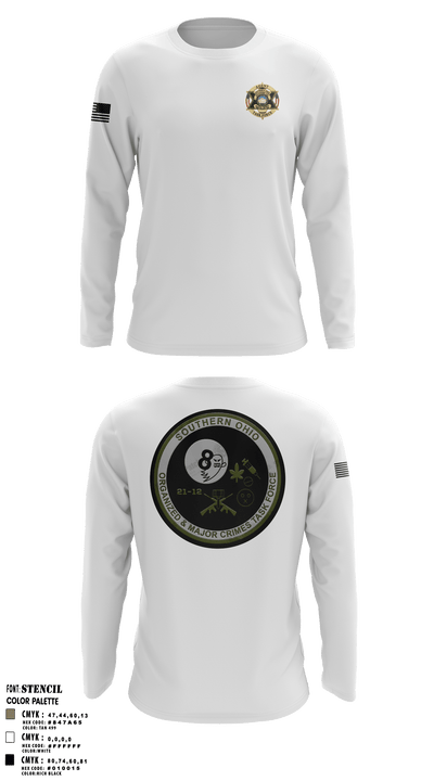 Southern ohio organized and major crimes task force 84256074 Long Sleeve Performance Shirt - 5