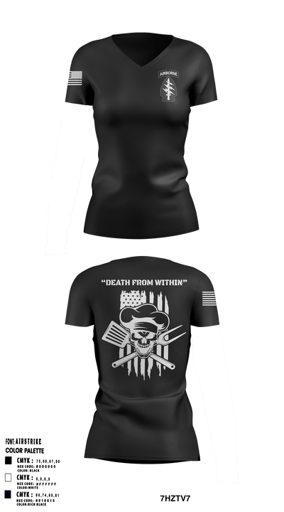 FSC 1-19th SFG(A) 54846303 Women's Short Sleeve V-neck Shirt - 50