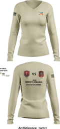 673 EFD/ 334 FEST 89104127 Women's Long Sleeve V-neck Shirt - 6