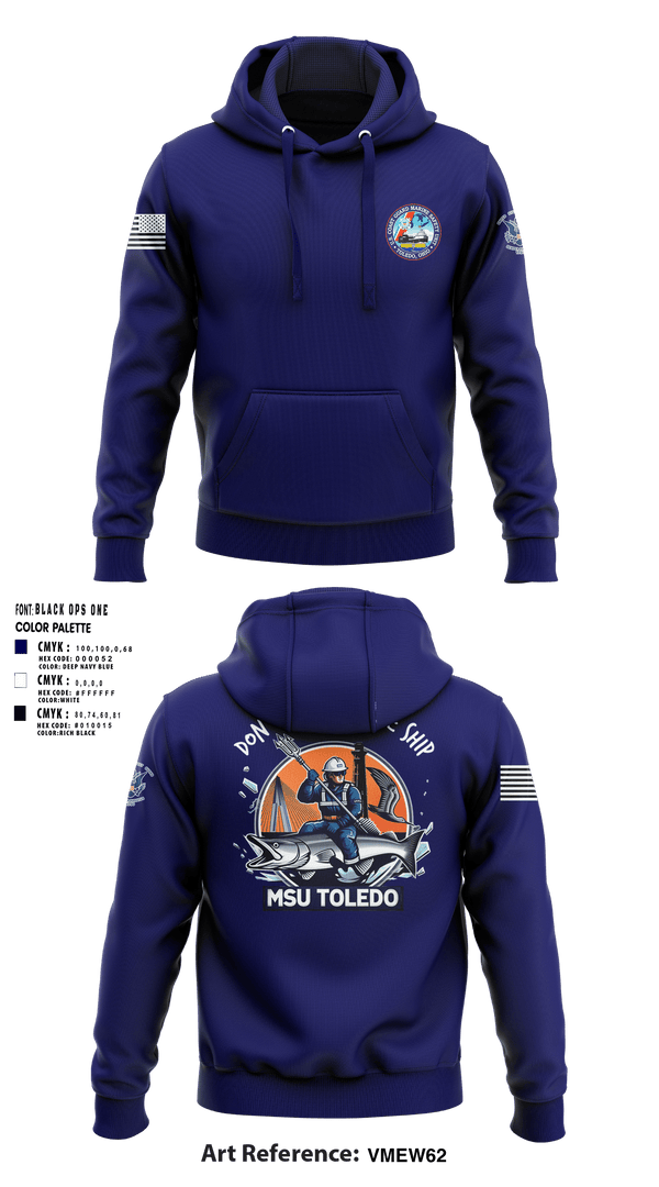 Hoodie, MSU Toledo, Coast Guard, Teamtime, Team time, sublimation, custom sports apparel, team uniforms, spirit wear, spiritwear, sports uniforms, custom shirts, team store, custom team store, fundraiser sports, apparel fundraiser