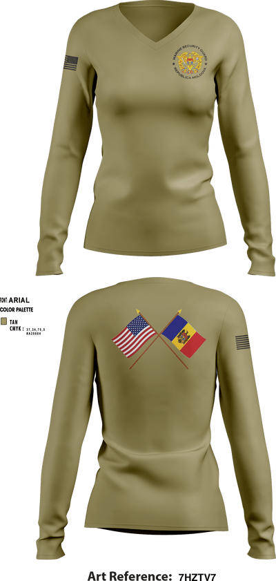 Detachment Republica Moldova 57338540 Women's Long Sleeve V-neck Shirt - 9