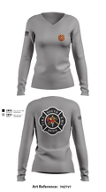South Bend Fire 21088778 Women's Long Sleeve V-neck Shirt - 2