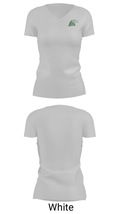 Cresset Christian Academy Basketball 24746869 Women's Short Sleeve V-neck Shirt - 7