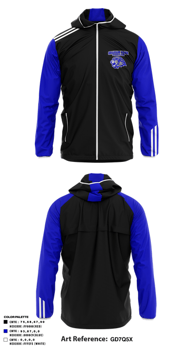 Graham Park Middle School Wrestling 61233507 Windbreaker - 1