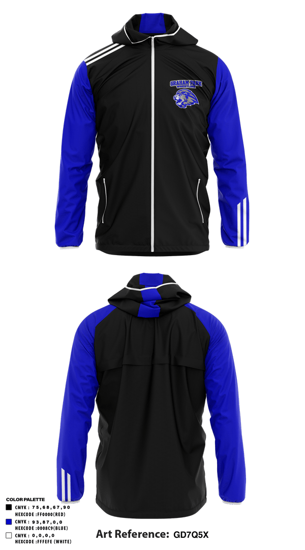 Windbreaker, Graham Park Middle School Wrestling, Wrestling, Teamtime, Team time, sublimation, custom sports apparel, team uniforms, spirit wear, spiritwear, sports uniforms, custom shirts, team store, custom team store, fundraiser sports, apparel fundraiser