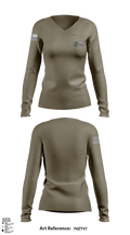 US MARINES 59341984 Women's Long Sleeve V-neck Shirt - 1