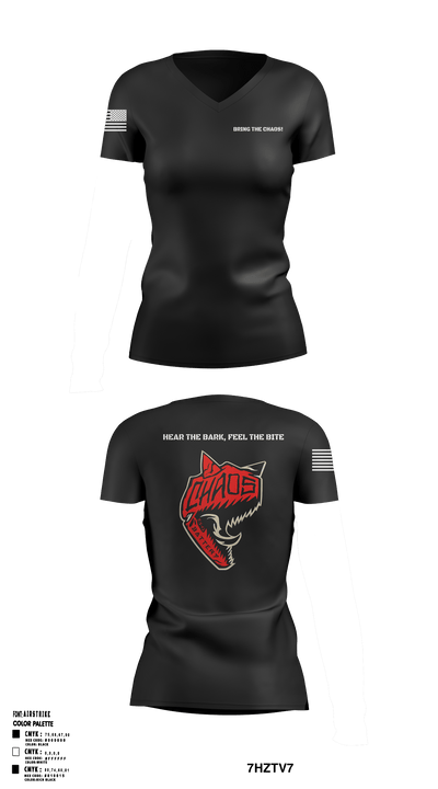C 1-43 ADA 26758454 Women's Short Sleeve V-neck Shirt - 1