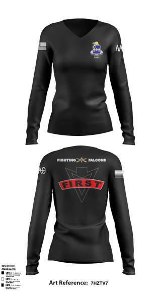 Women's Long Sleeve Vneck Shirt, , Army, Teamtime, Team time, sublimation, custom sports apparel, team uniforms, spirit wear, spiritwear, sports uniforms, custom shirts, team store, custom team store, fundraiser sports, apparel fundraiser