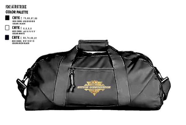 Duffle Bag, Sutton ConstructionSutton Construction, , Teamtime, Team time, sublimation, custom sports apparel, team uniforms, spirit wear, spiritwear, sports uniforms, custom shirts, team store, custom team store, fundraiser sports, apparel fundraiser