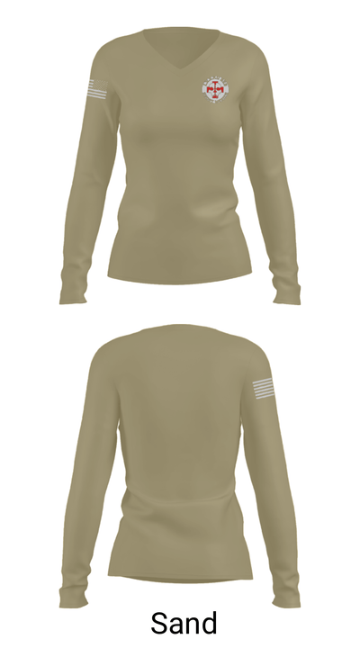 Ghost Med 32918905 Women's Long Sleeve V-neck Shirt - 40
