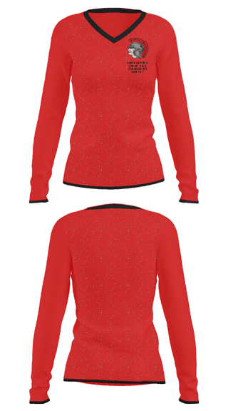 Women's Long Sleeve Vneck Shirt, Southeastern Senior High School Cross Country, Cross Country, Teamtime, Team time, sublimation, custom sports apparel, team uniforms, spirit wear, spiritwear, sports uniforms, custom shirts, team store, custom team store, fundraiser sports, apparel fundraiser
