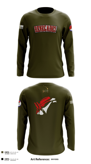 Long Sleeve Performance Shirt, 2-6 Cav Alpha troop Renegades, Army, Teamtime, Team time, sublimation, custom sports apparel, team uniforms, spirit wear, spiritwear, sports uniforms, custom shirts, team store, custom team store, fundraiser sports, apparel fundraiser