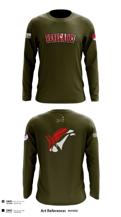 2-6 Cav Alpha troop Renegades 57667590 Long Sleeve Performance Shirt - 10